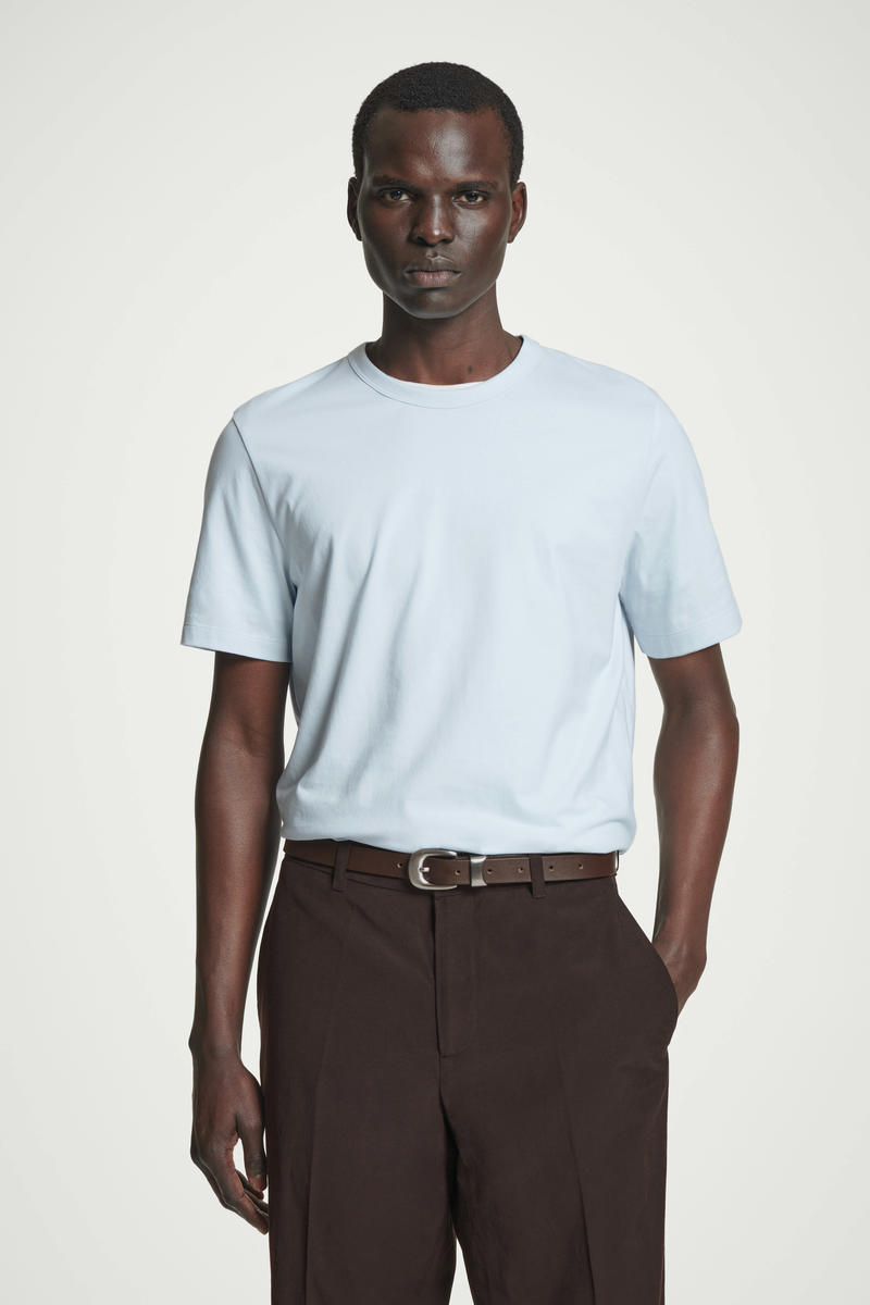 COS レギュラーフィット ブラッシュドコットンTシャツ