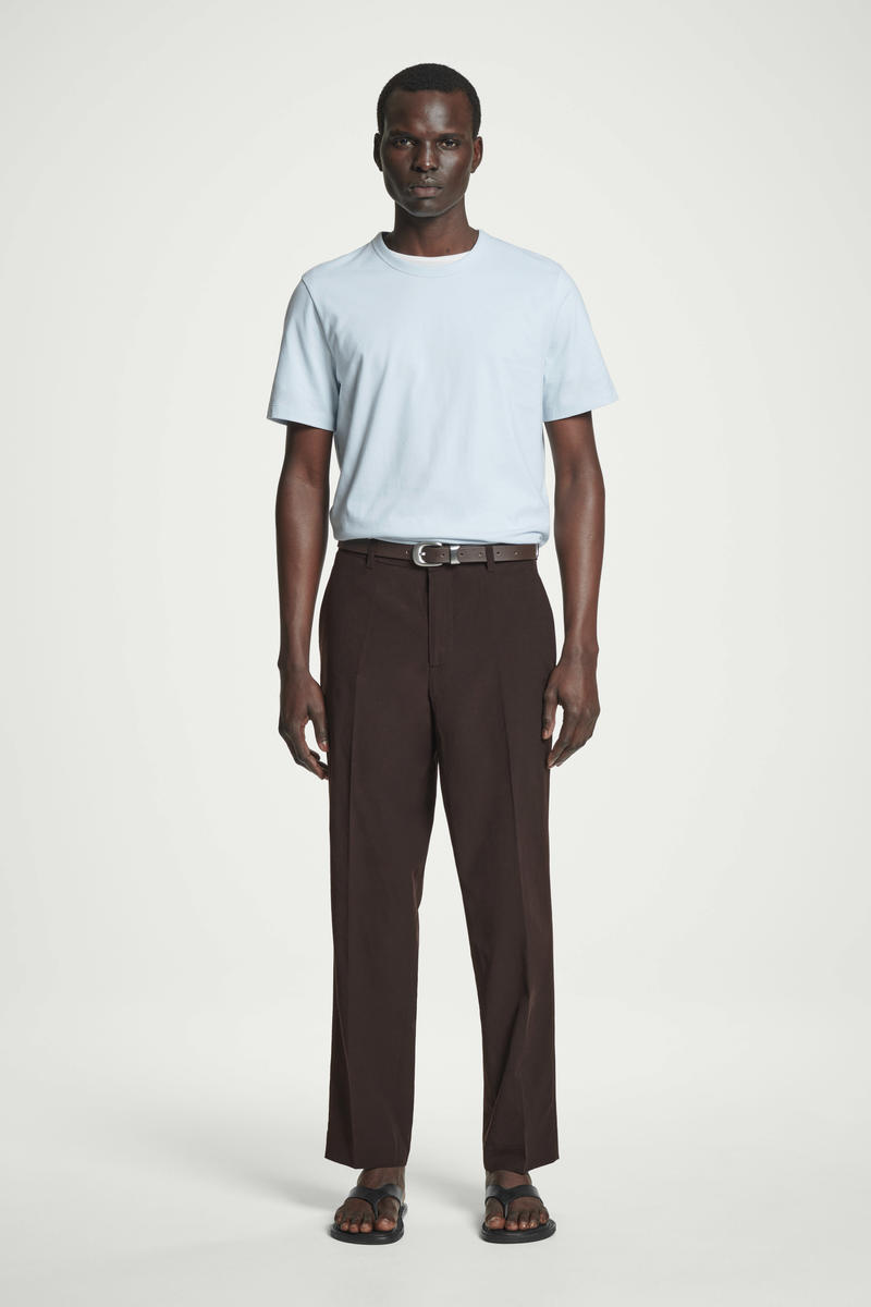 COS レギュラーフィット ブラッシュドコットンTシャツ