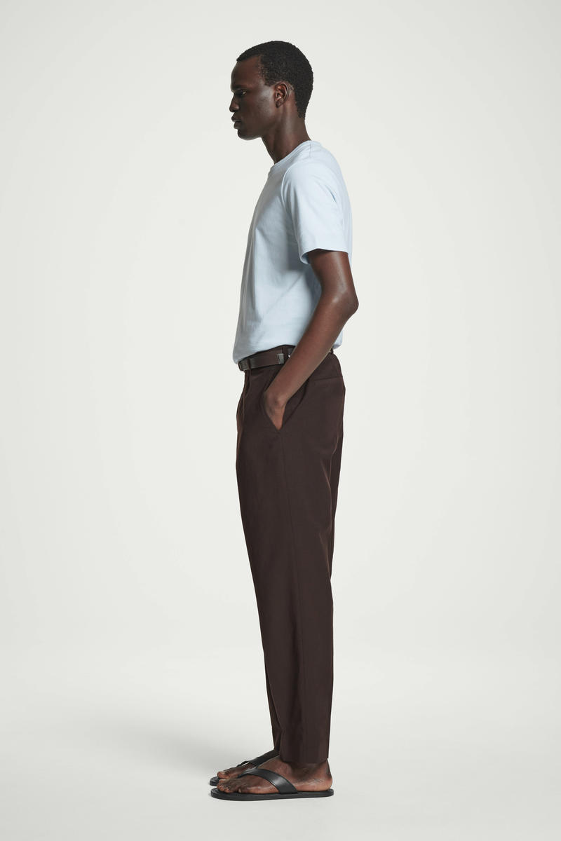 COS レギュラーフィット ブラッシュドコットンTシャツ