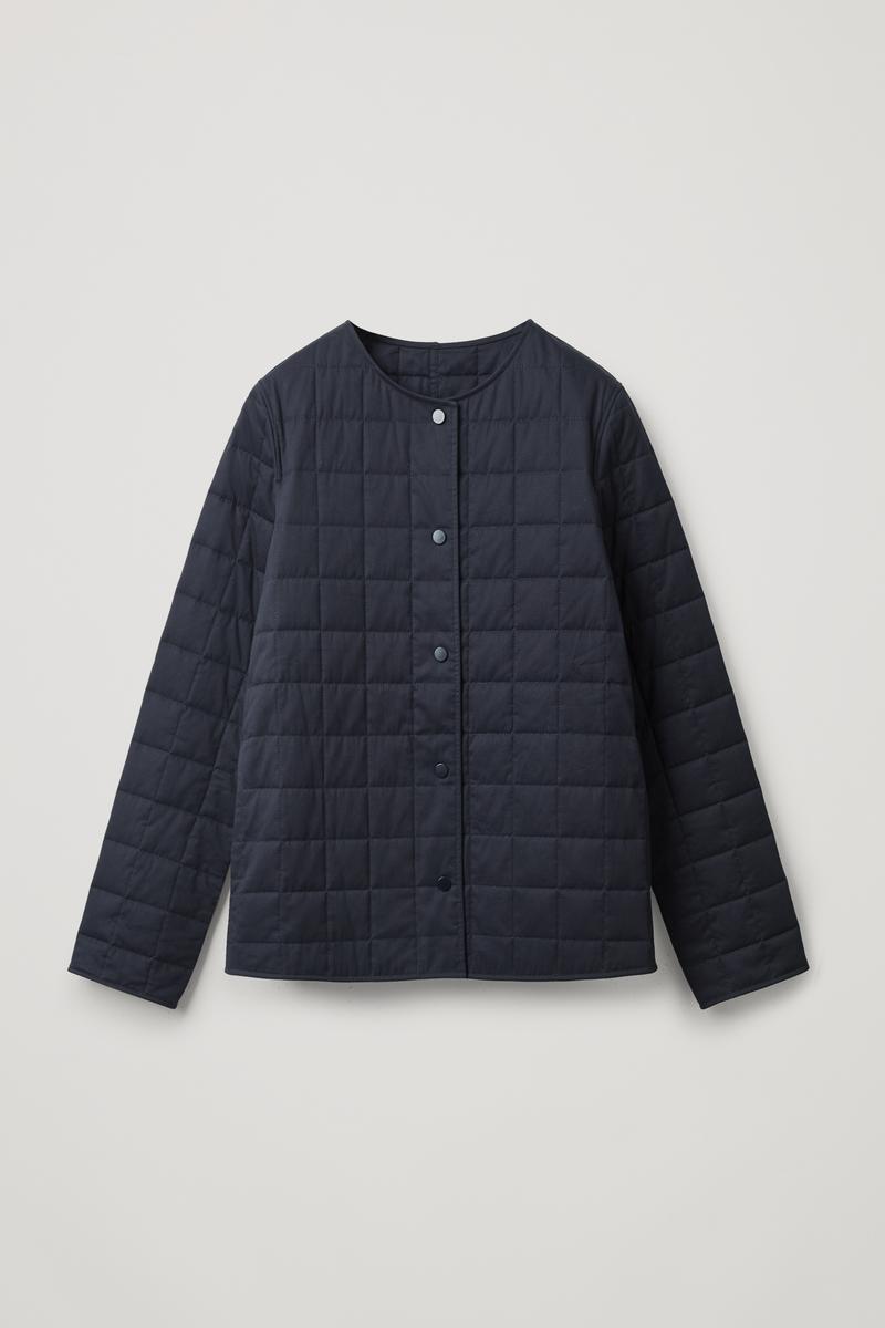 QUILTED COTTON JACKET キルトコットンジャケット ネイビー｜COS コス 