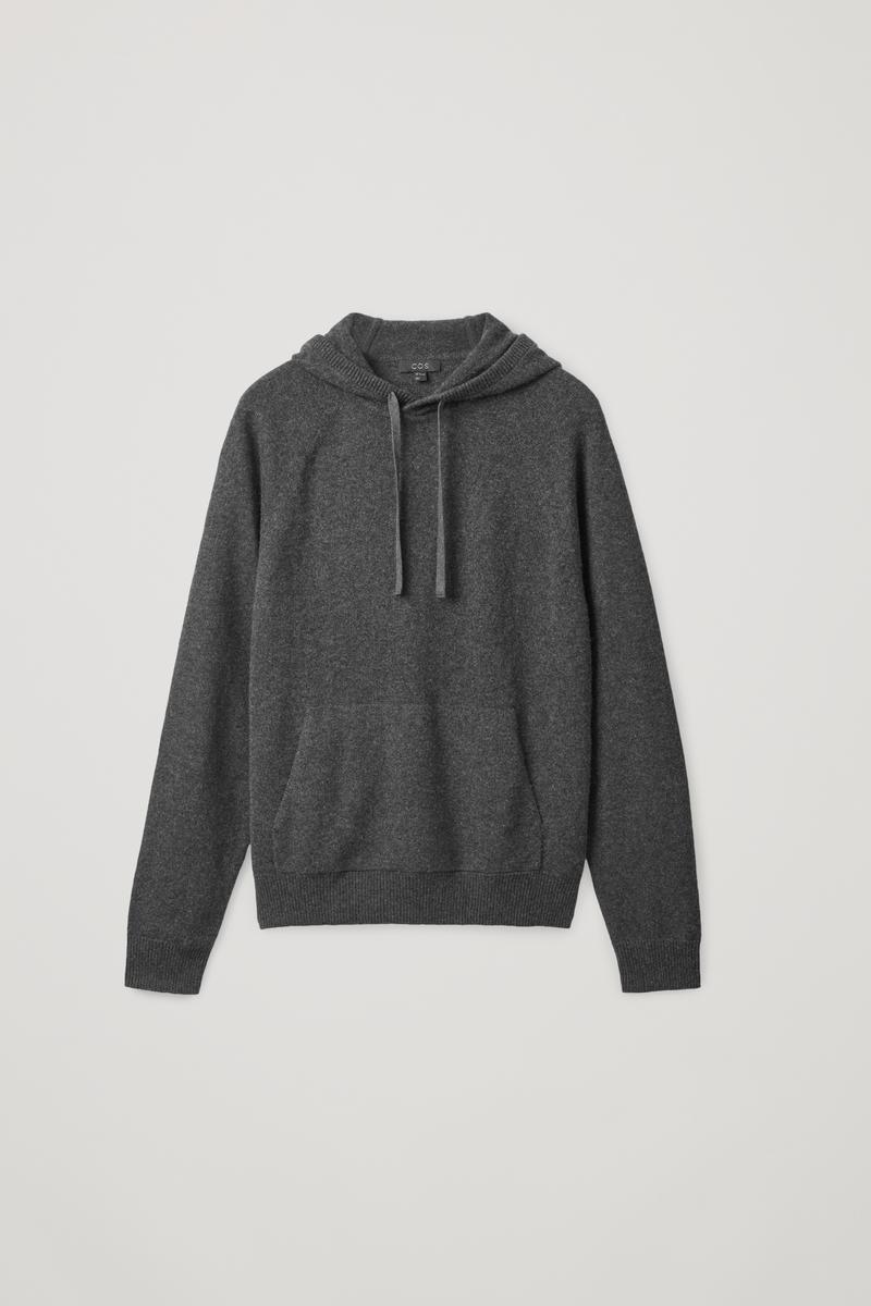 CASHMERE HOODIE カシミヤフーディ Dark grey melange｜COS コス 公式