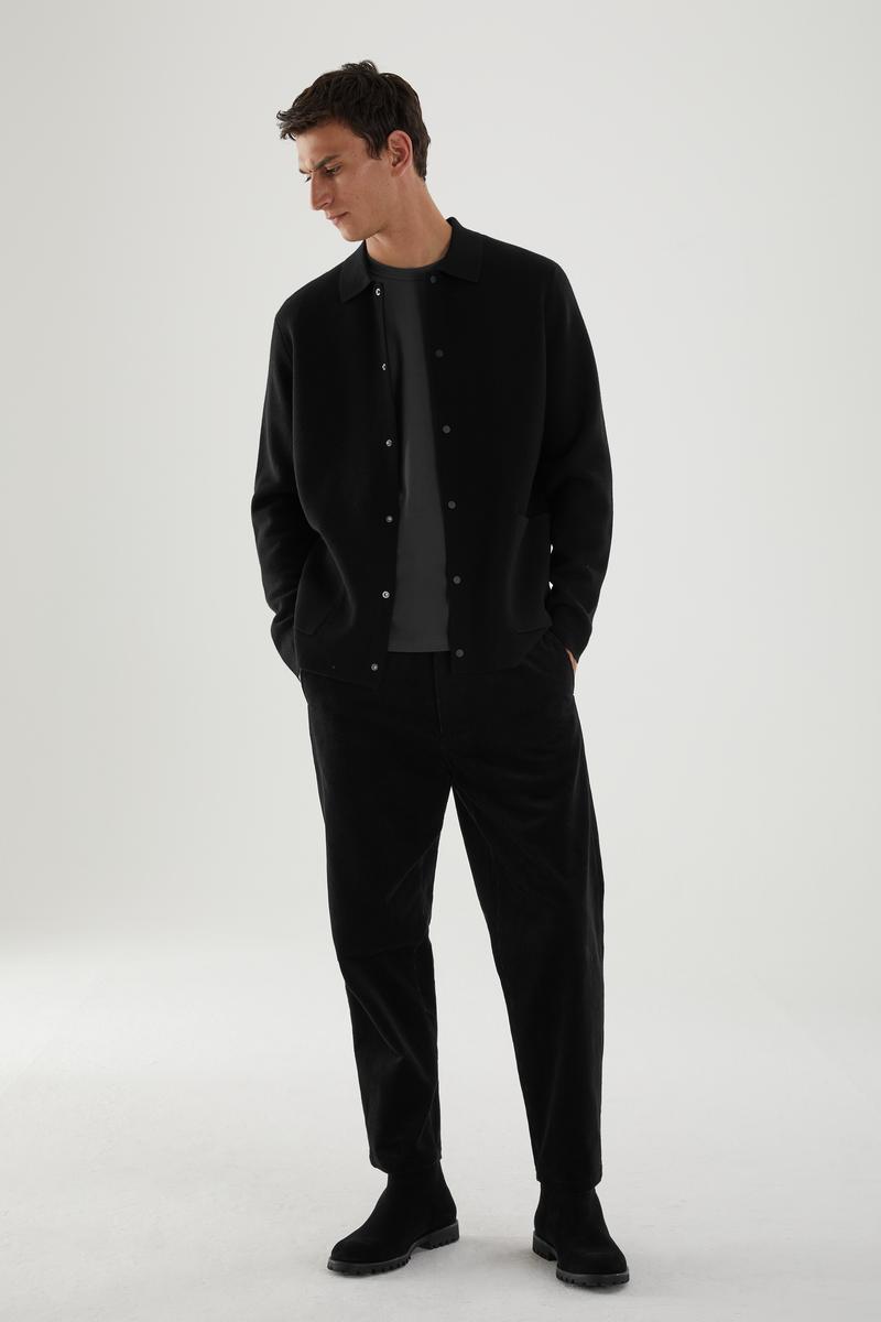 KNITTED WOOL CARDIGAN ニットウールカーディガン Black｜COS コス