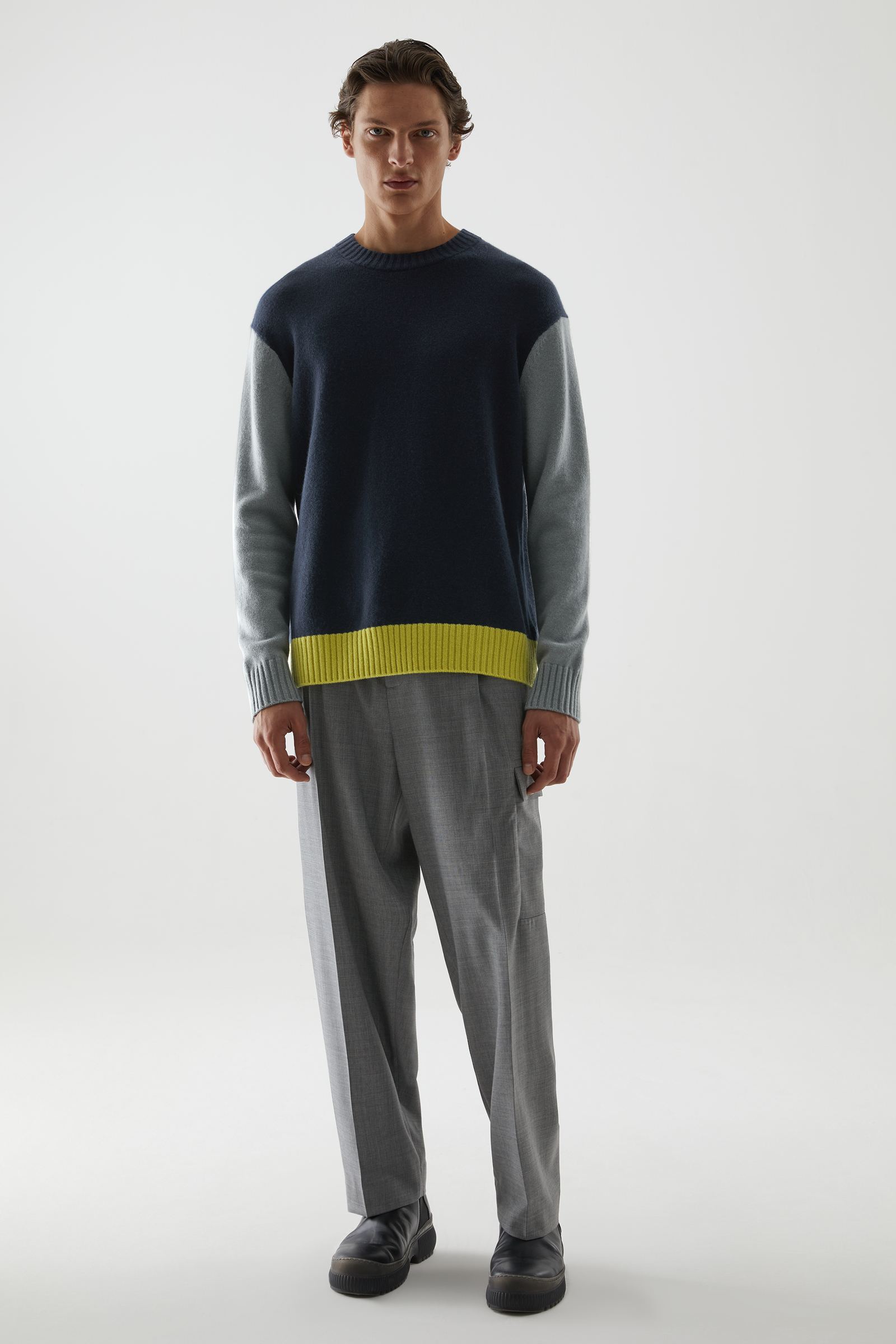 セーター ニット Contrast Color Mix Knit メンズ 即納】ミックス 