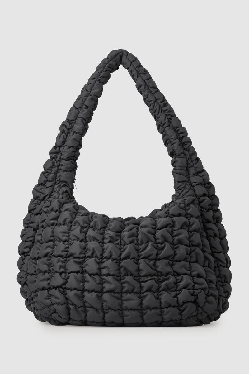 RECYCLED POLYESTER QUILTED OVERSIZED SHOULDER BAG 