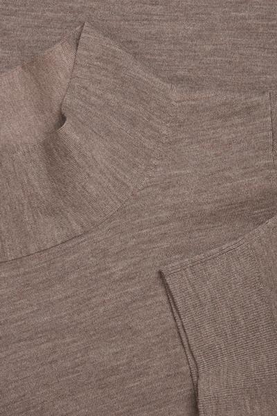 COS メリノウールコットン混紡ロールネック スリーブディテールトップス