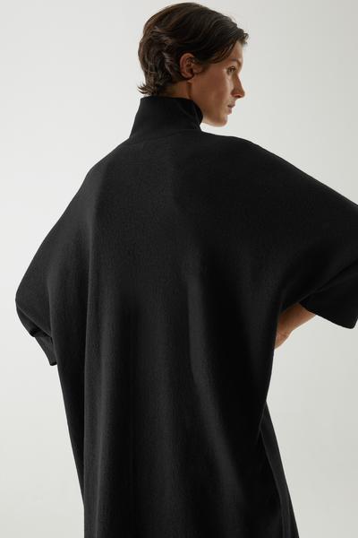 COS メリノウール素材ロールネックニットマキシワンピース