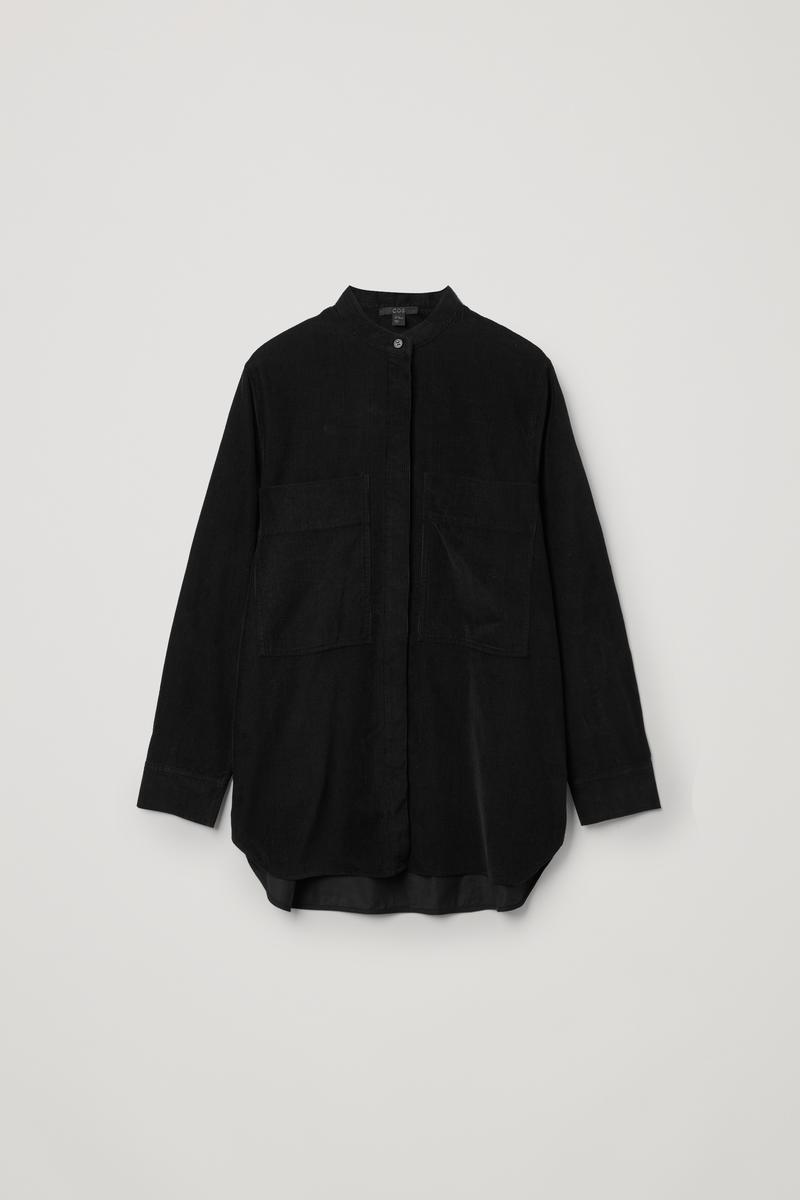 COS ラッフルトリムVネックトップス