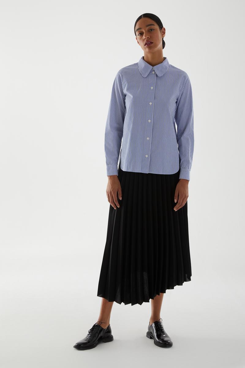 ORGANIC COTTON STRIPED SHIRT オーガニックコットン素材ストライプ