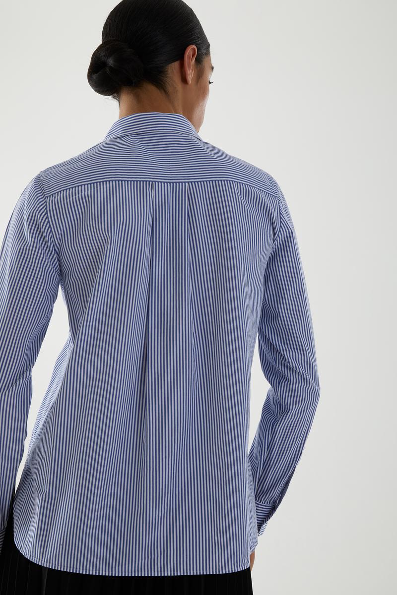 ORGANIC COTTON STRIPED SHIRT オーガニックコットン素材ストライプ 
