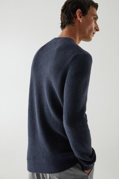 COS カシミヤワッフルニットセーター