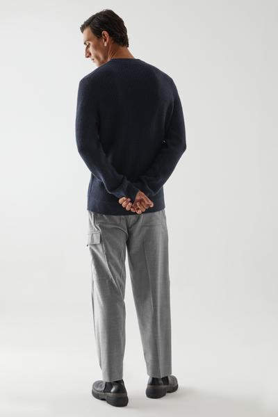 COS カシミヤワッフルニットセーター