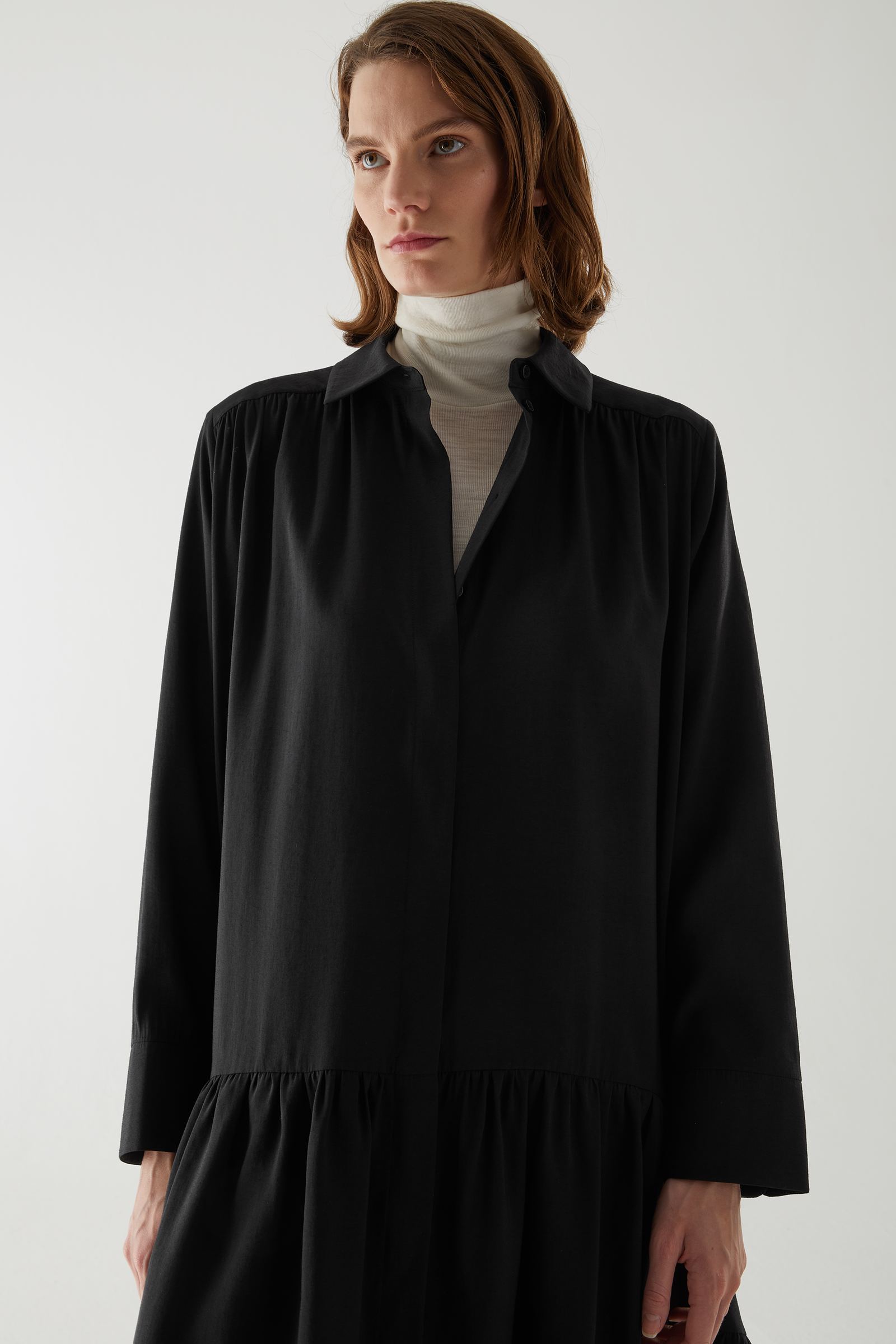 TIERED MAXI SHIRT DRESS ティアー マキシシャツ ワンピース｜COS コス