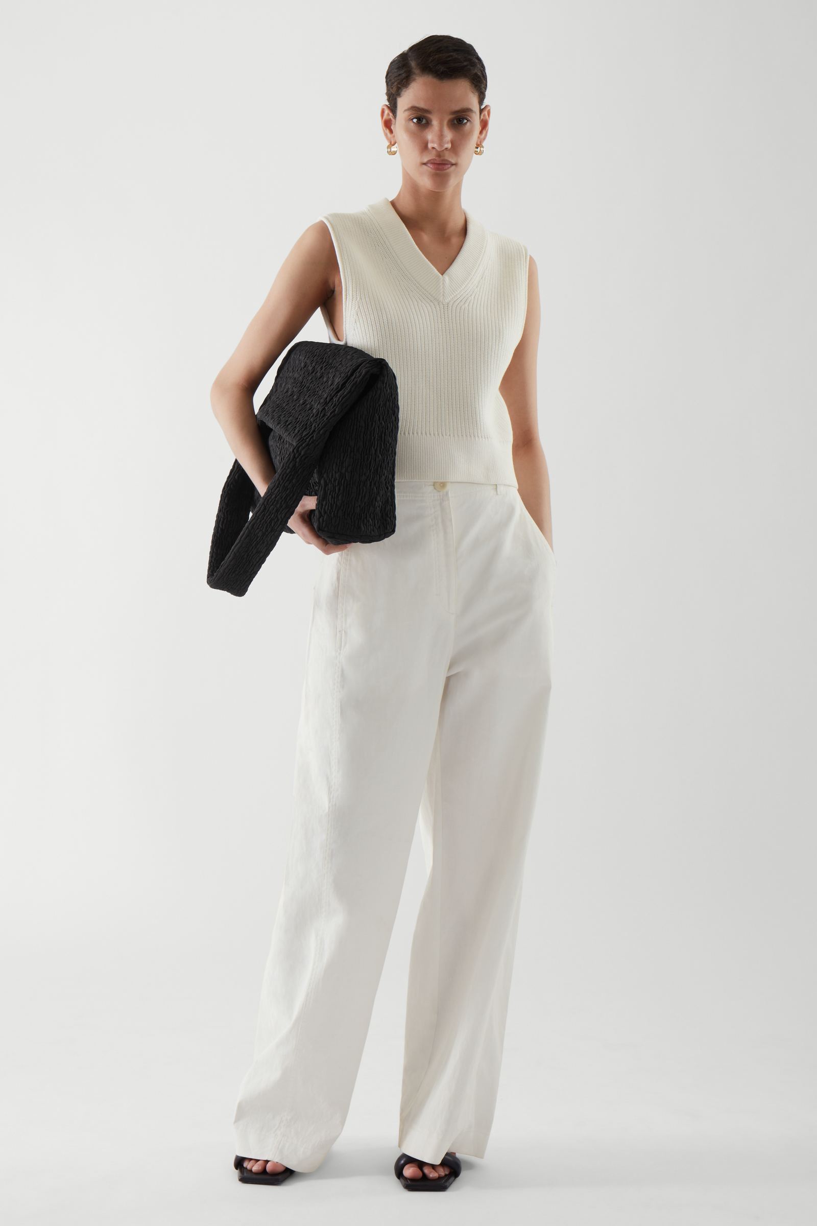 SMOCKED OVERSIZED SHOPPER BAG スモッキング刺繍オーバーサイズ買い物  