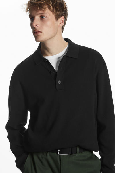 RELAXED-FIT KNITTED POLO SHIRT リラックスフィット ニットポロシャツ