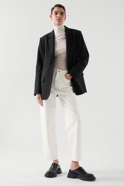 COS チャンキーレザーミュール