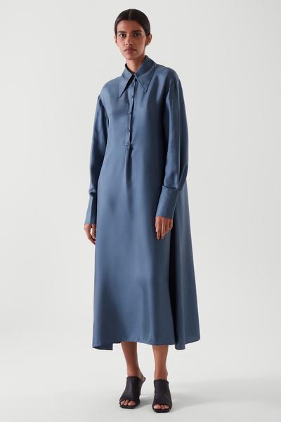 Silk Midi Shirt Dress シルクシャツワンピース Cos コス 公式オンラインストア Silk Midi Shirt Dress シルクシャツワンピース Cos コス 公式オンラインストア