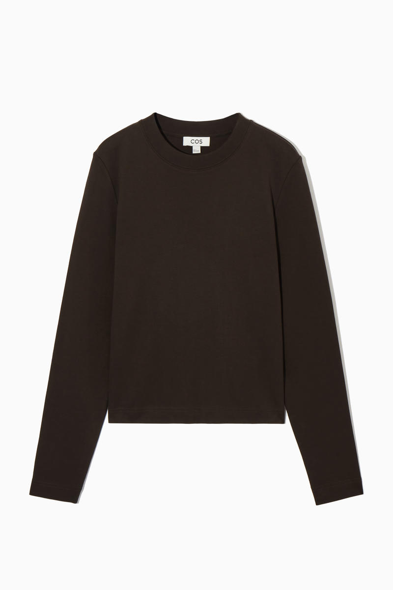 COS レギュラーフィットヘビーウェイト長袖Tシャツ