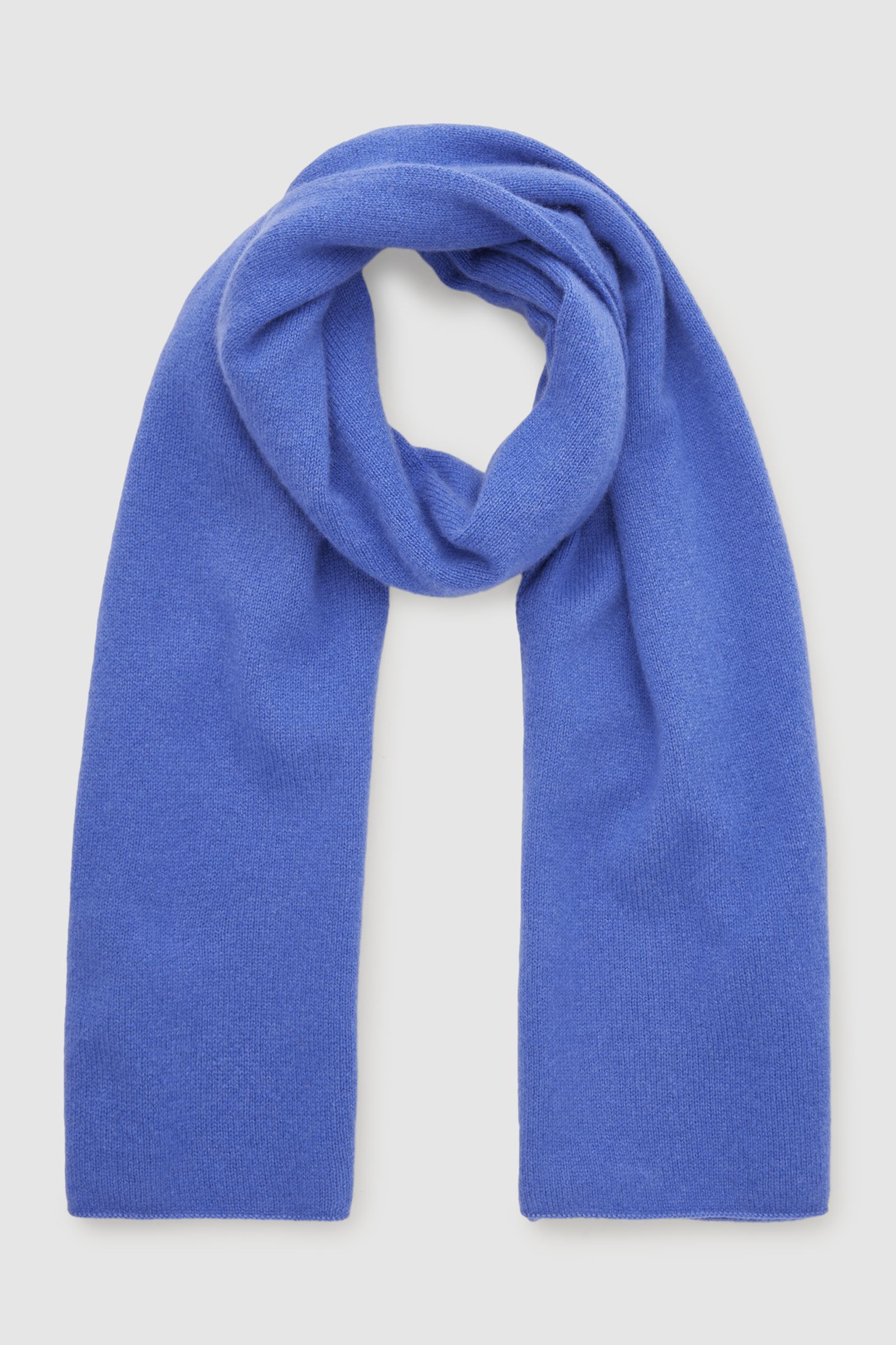 UNISEX CASHMERE SCARF ユニセックスカシミヤマフラー コバルトブルー