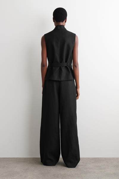 COS ハイウエスト ワイドレッグパンツ