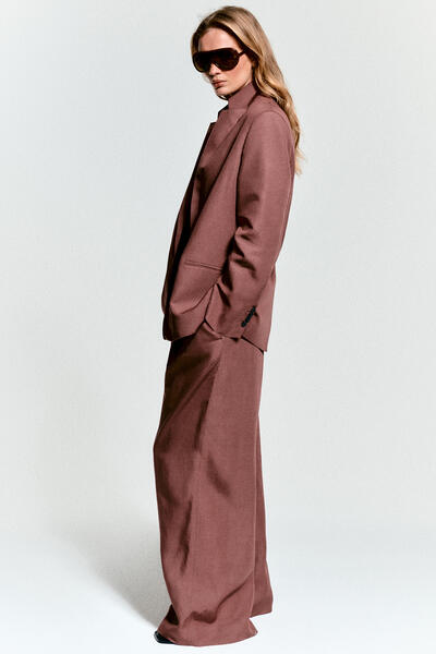 COS ハイウエスト ワイドレッグパンツ