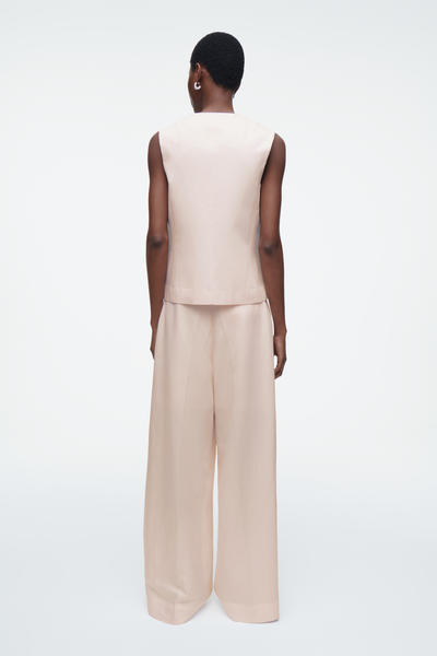 COS ハイウエスト ワイドレッグパンツ