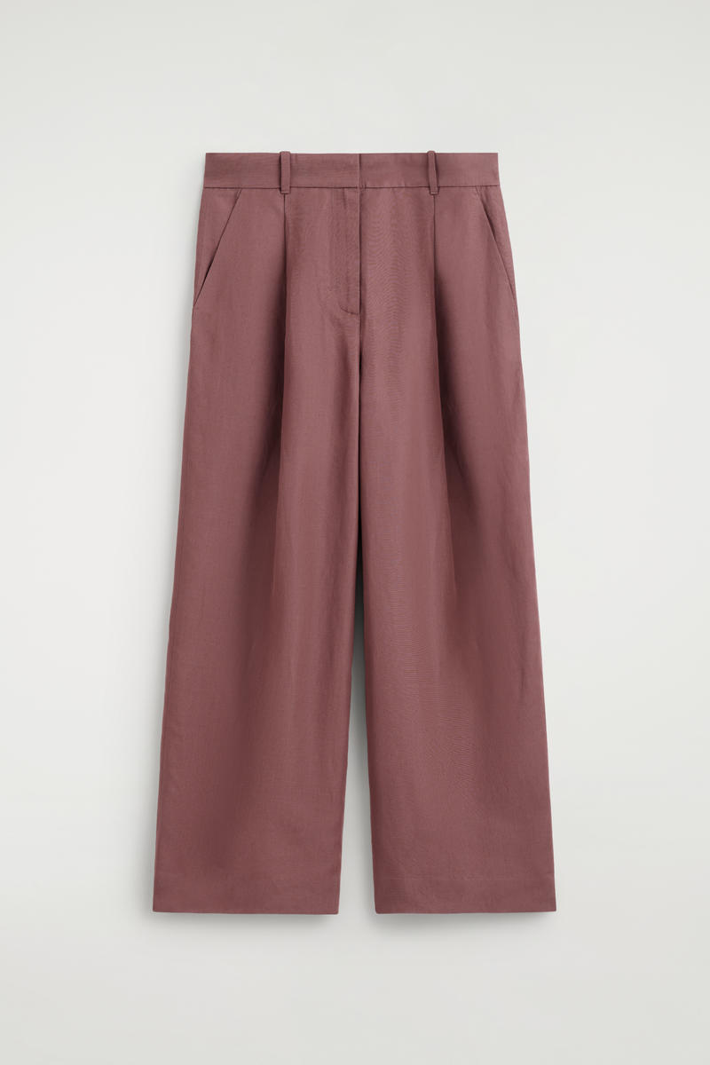 COS ハイウエスト ワイドレッグパンツ