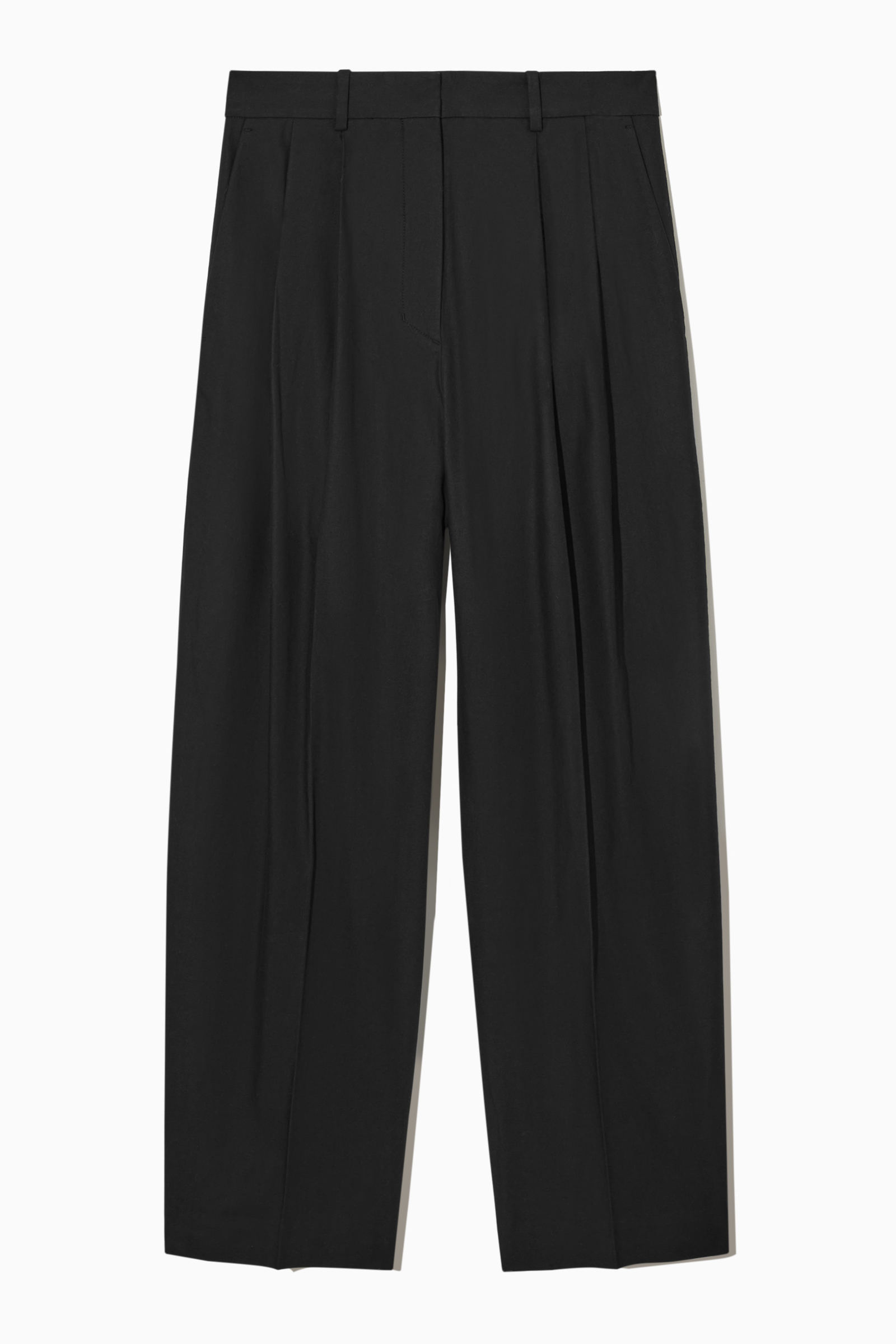 WIDE-LEG TAILORED TROUSERS ワイドレッグテーラードパンツ ブラック