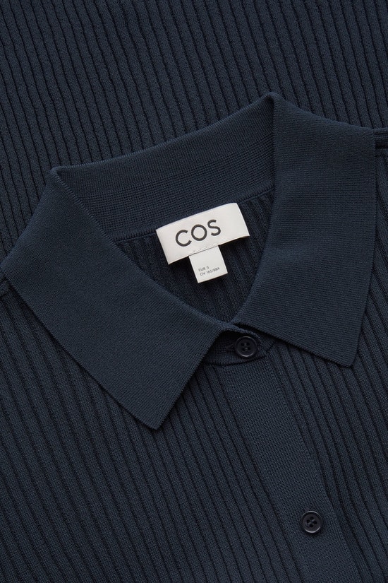 SLIM-FIT RIBBED CARDIGAN スリムフィットリブ編みカーディガン 