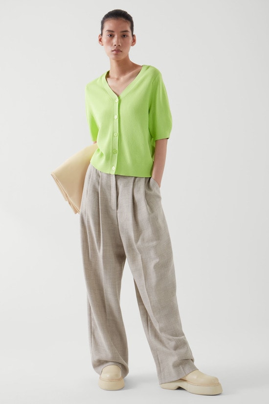 SHORT-SLEEVE CARDIGAN 半袖カーディガン グリーン｜COS コス 公式