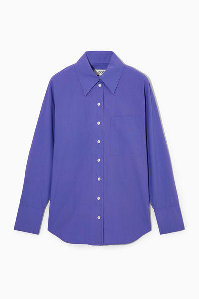 OVERSIZED LONG SLEEVE SHIRT オーバーサイズ長袖シャツ インディゴ