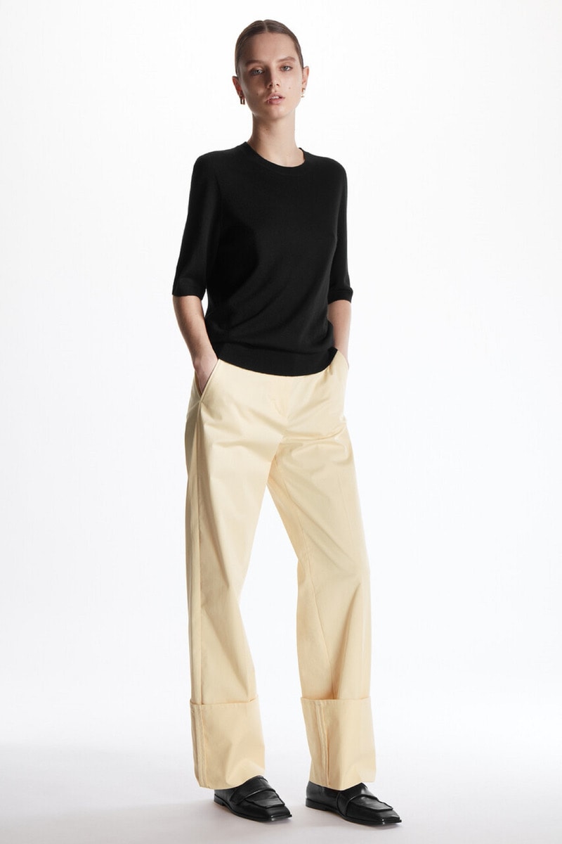 KNITTED CASHMERE T-SHIRT カシミアニットTシャ 