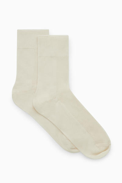 COS リブ編みパネルソックス2足セット