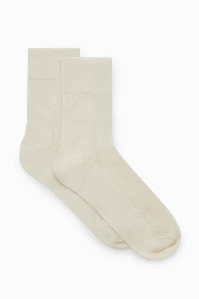 COS リブ編みパネルソックス2足セット