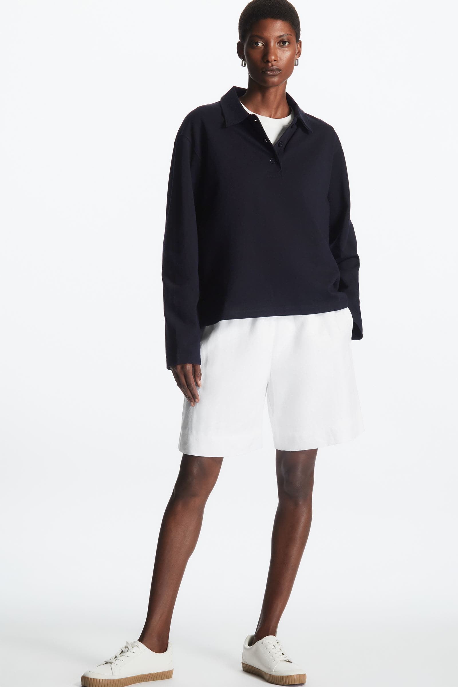 REGULAR-FIT LONG-SLEEVED POLO SHIRT レギュラーフィット長袖 