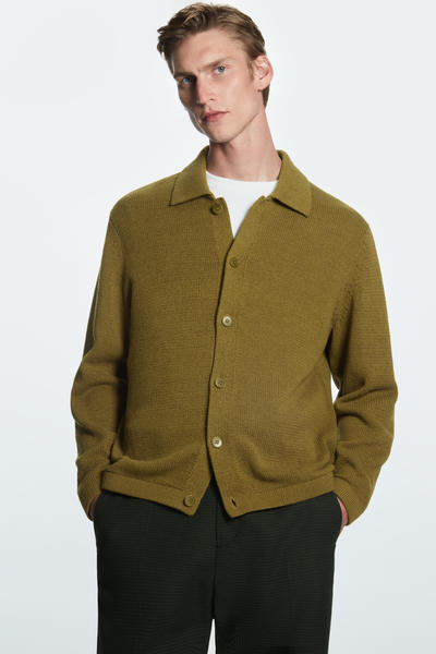 RELAXED-FIT COLLARED CARDIGAN リラックスフィットの襟付き