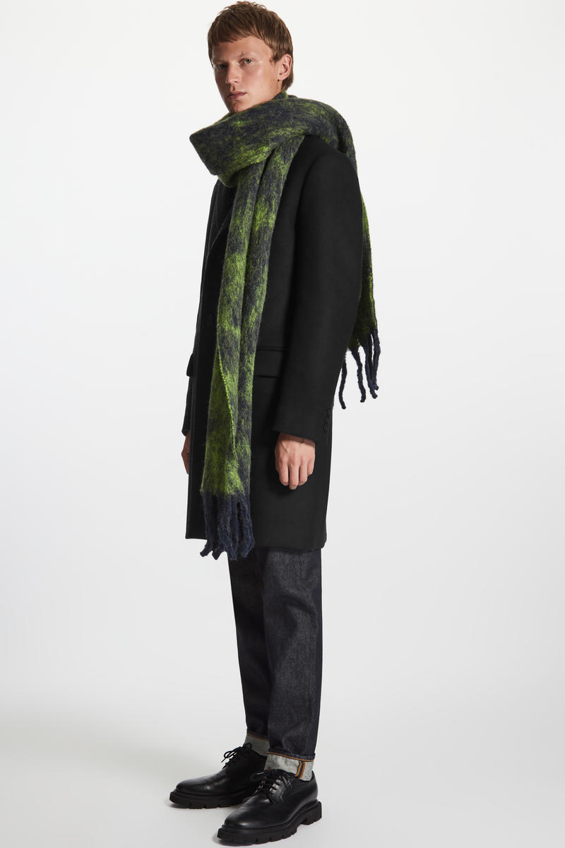 PRINTED ALPACA-BLEND SCARF プリントアルパカブレンドマフラー