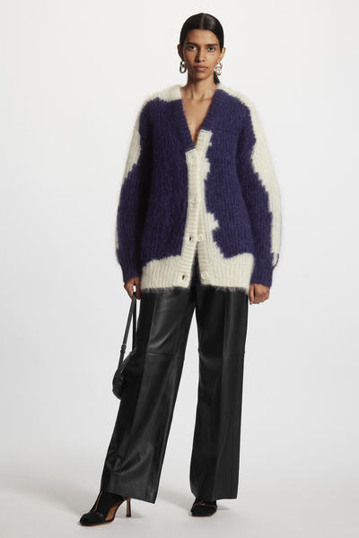 MOHAIR OVERSIZED V-NECK CARDIGAN モヘア製オーバーサイズVネック ...