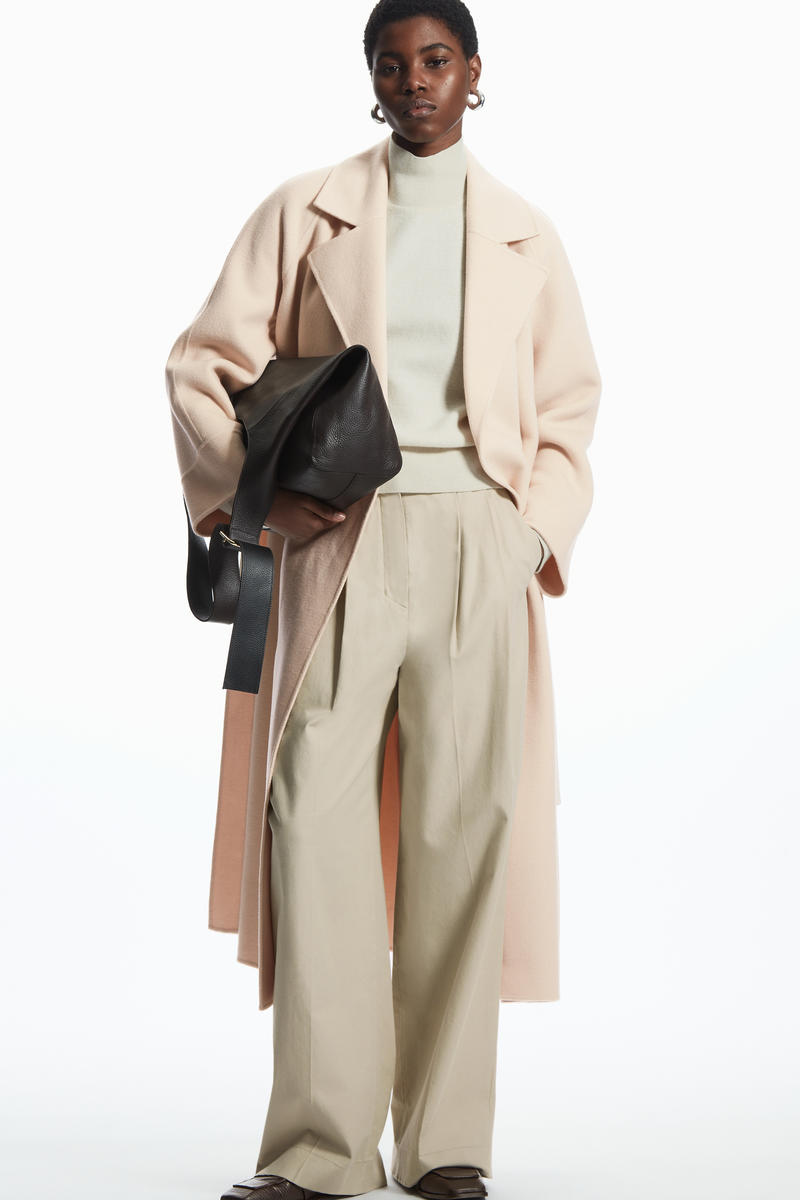 DOUBLE-FACED WOOL BELTED COAT ベルト付きダブルフェイスウールコート