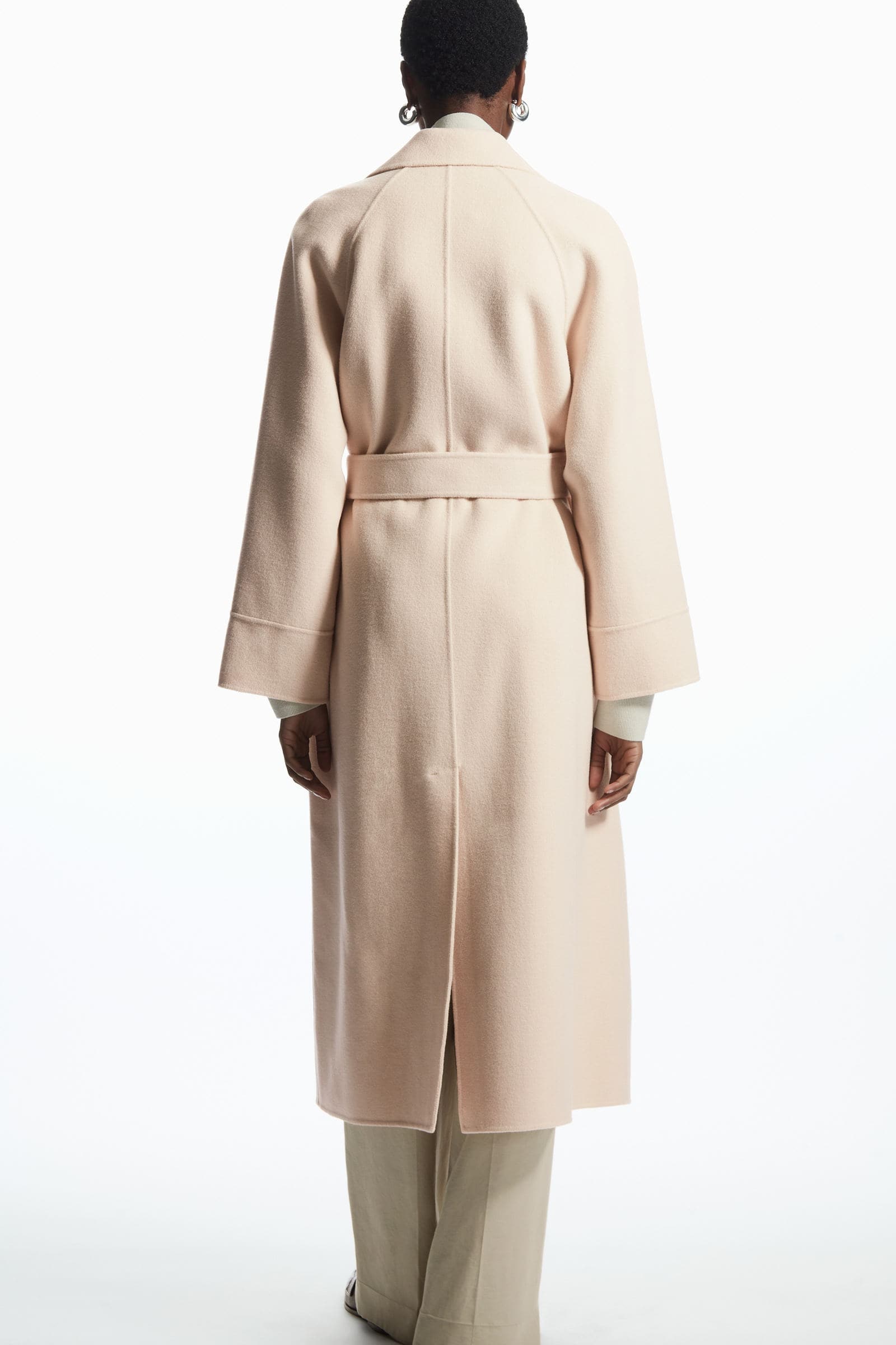 DOUBLE-FACED WOOL BELTED COAT ベルト付きダブルフェイスウールコート