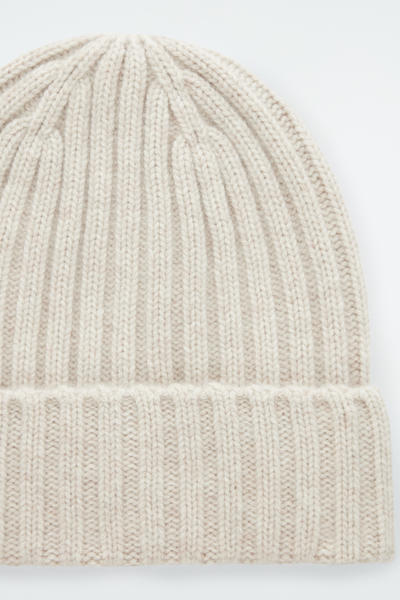 COS チャンキーカシミヤ100%ビーニー帽