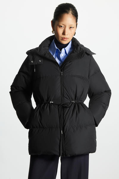 DRAWSTRING-WAIST PUFFER COAT ドローストリングウエスト中綿  