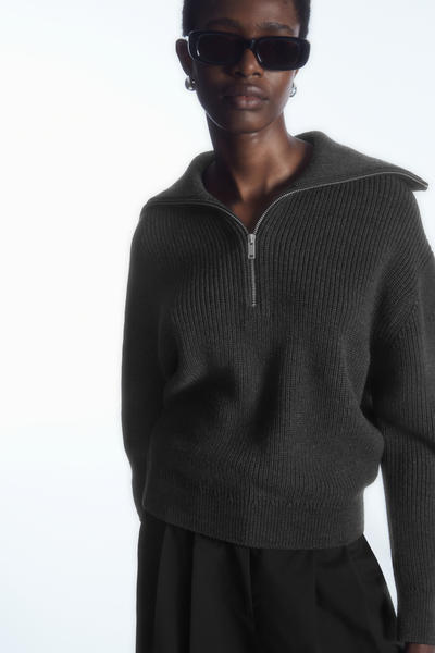 KNITTED HALF-ZIP JUMPER ニットハーフジップセーター｜COS コス 公式 