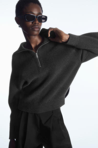 KNITTED HALF-ZIP JUMPER ニットハーフジップセーター｜COS コス 公式 