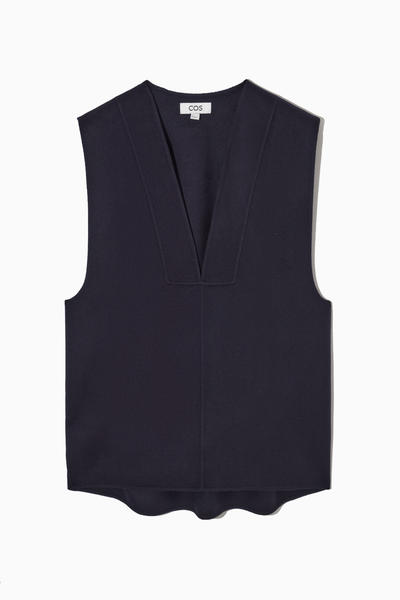 OVERSIZED V-NECK WOOL VEST オーバーサイズ Vネックウールベスト｜COS 