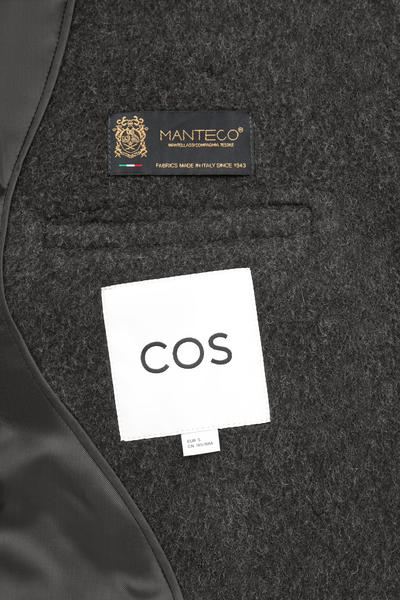 COS ダブルブレストウールブレンドショートコート