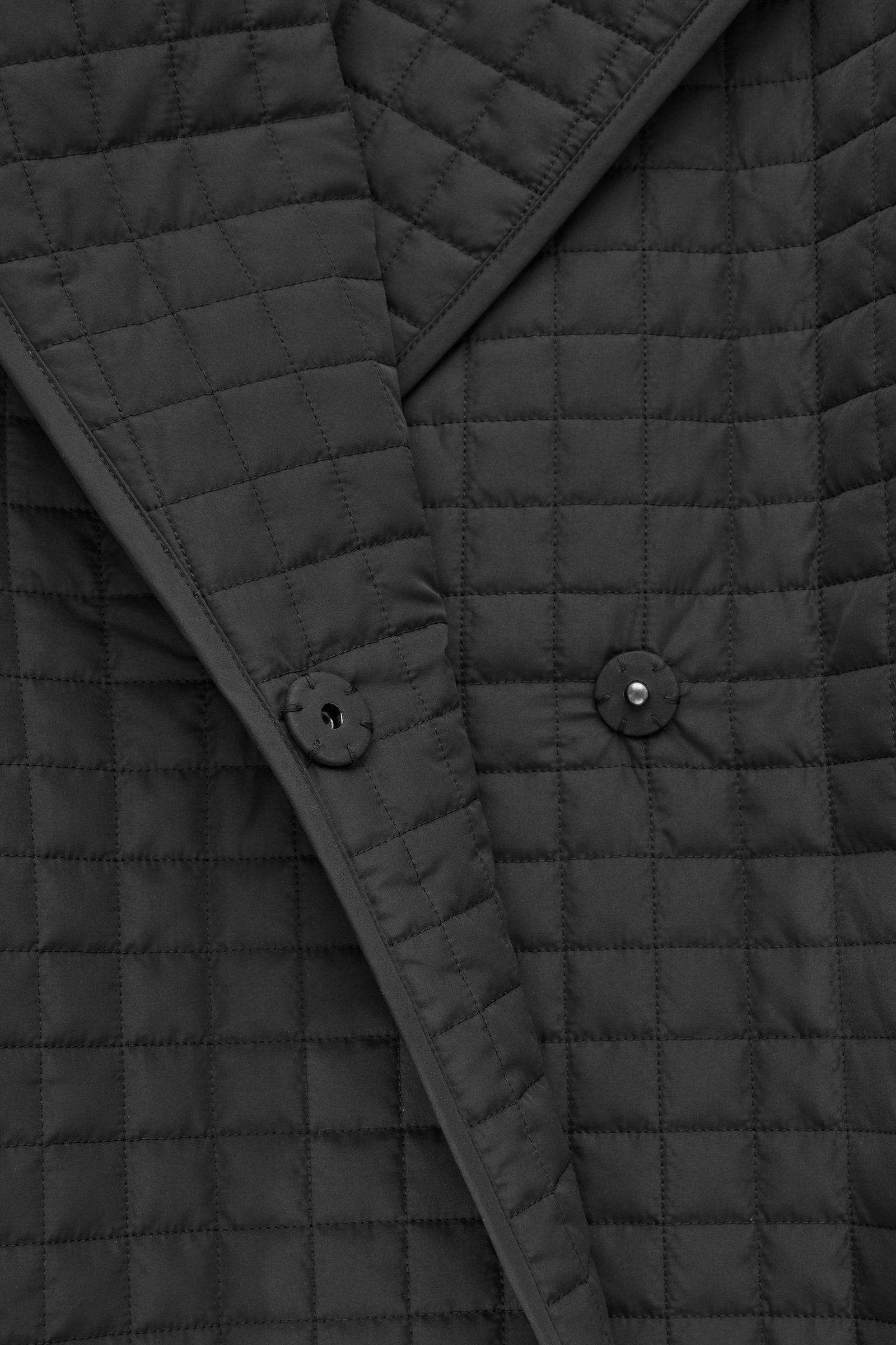 LONGLINE QUILTED LINER COAT キルトロングライナーコート ブラック