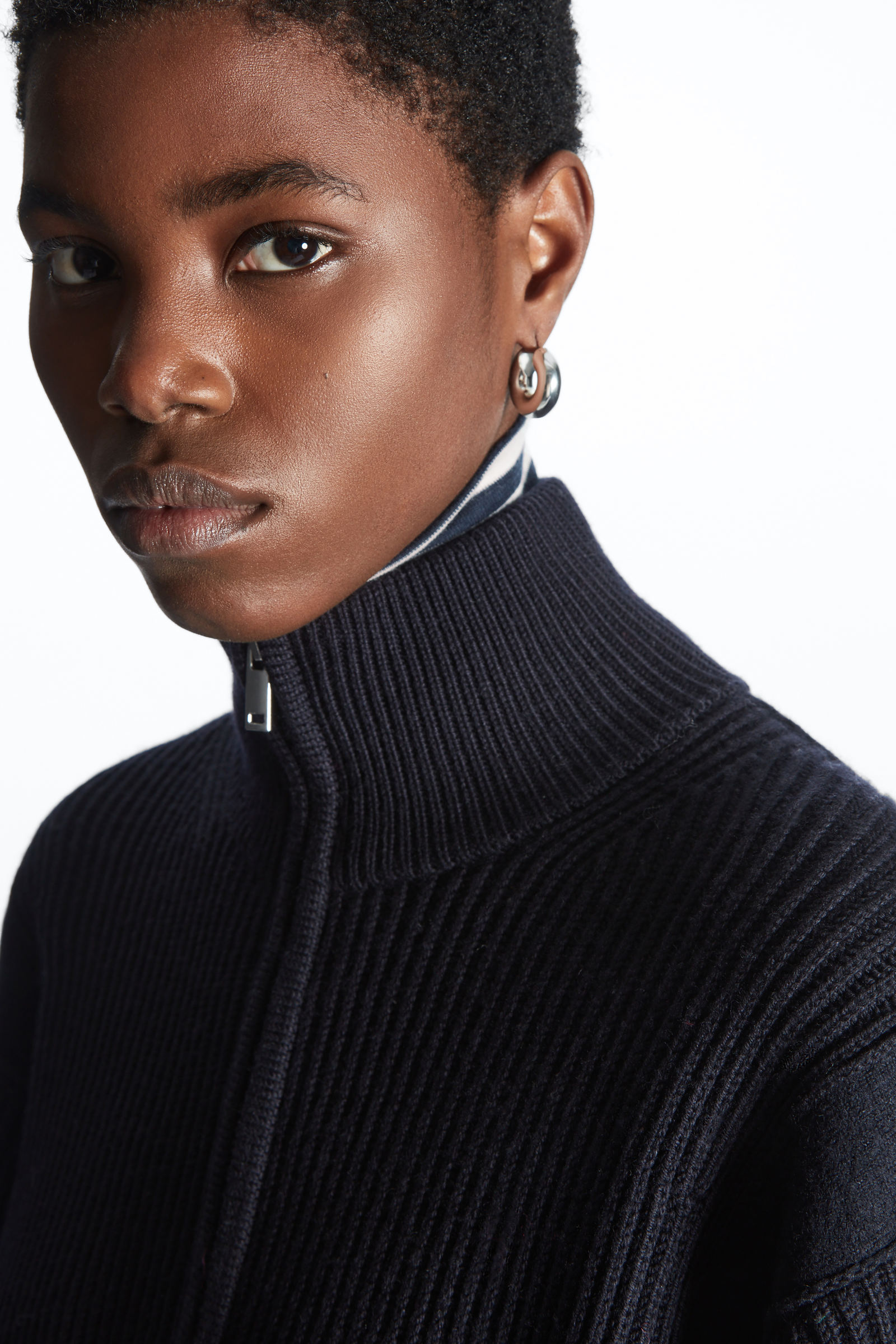 COS ウールジャケット EU 48 COS ウールジャケット EU 48 DOUBLE-FACED WOOL-BLEND HALF-ZIP