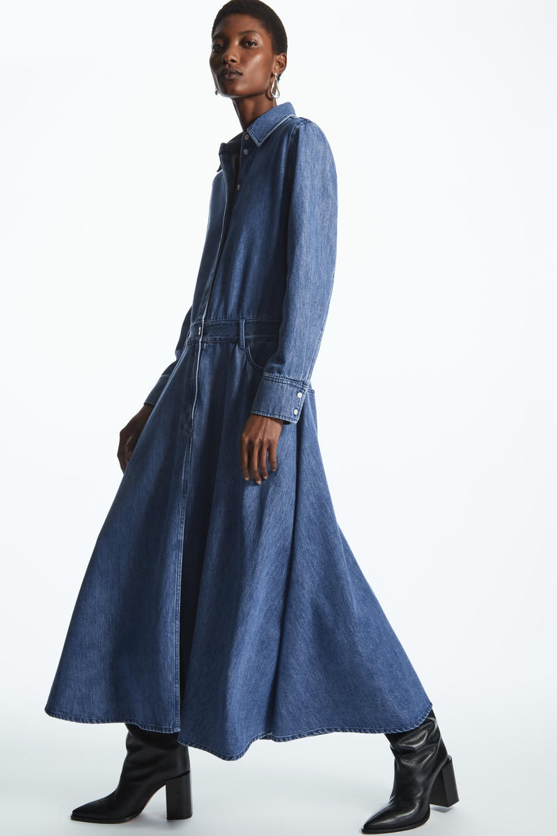 COS Aラインデニムワンピース