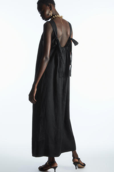 OVERSIZED MAXI DRESS オーバーサイズ マキシ丈ワンピース ブラック