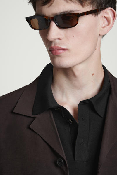 COS ニットシルクポロシャツ